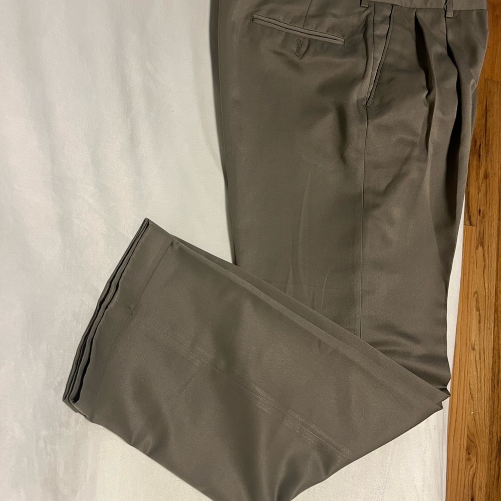 Haggar Men's Taupe Dress Pants - Picture 2 of 6